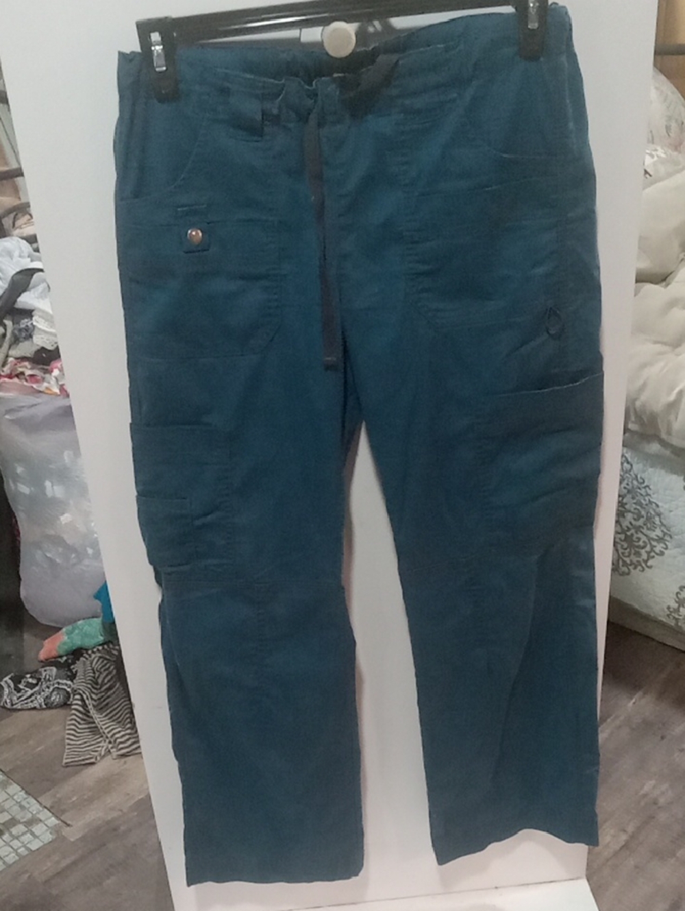 (305) Dickies Teal Women's Cargo Pants with Utility Pockets